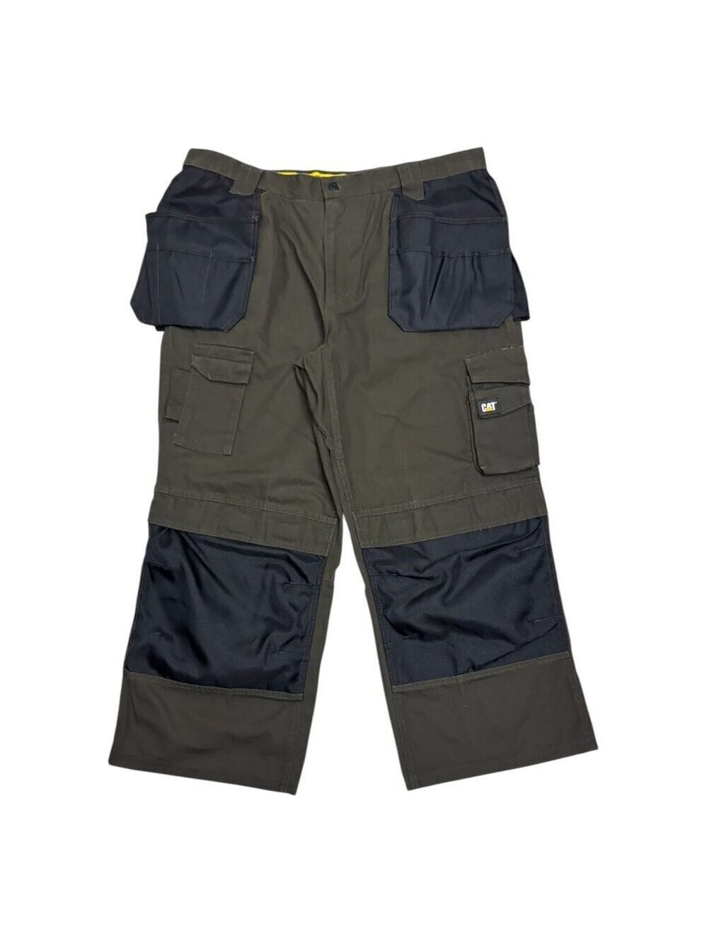 CAT CATERPILLAR Pants Double Knee Canvas Tool Work Construction Mens 40x28